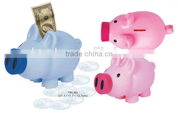 Cute design PVC piggy coin bank/money box with big nose