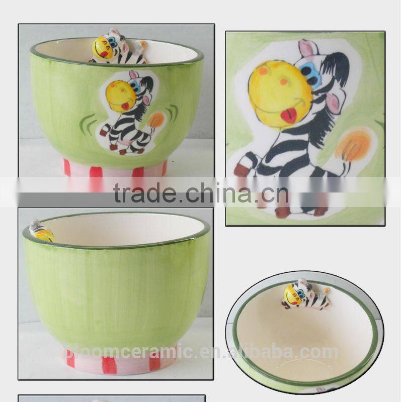 colorful bloom ceramic cartoon character bowl