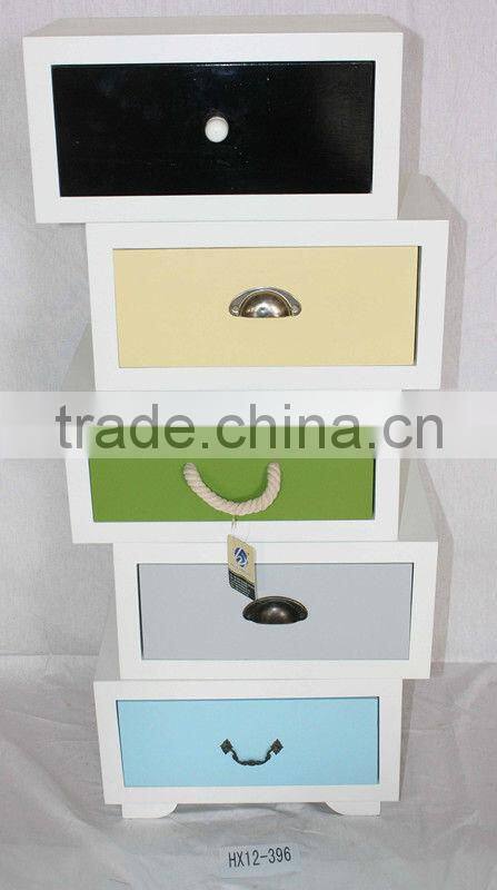 Bedroom colorful partition chest of drawers