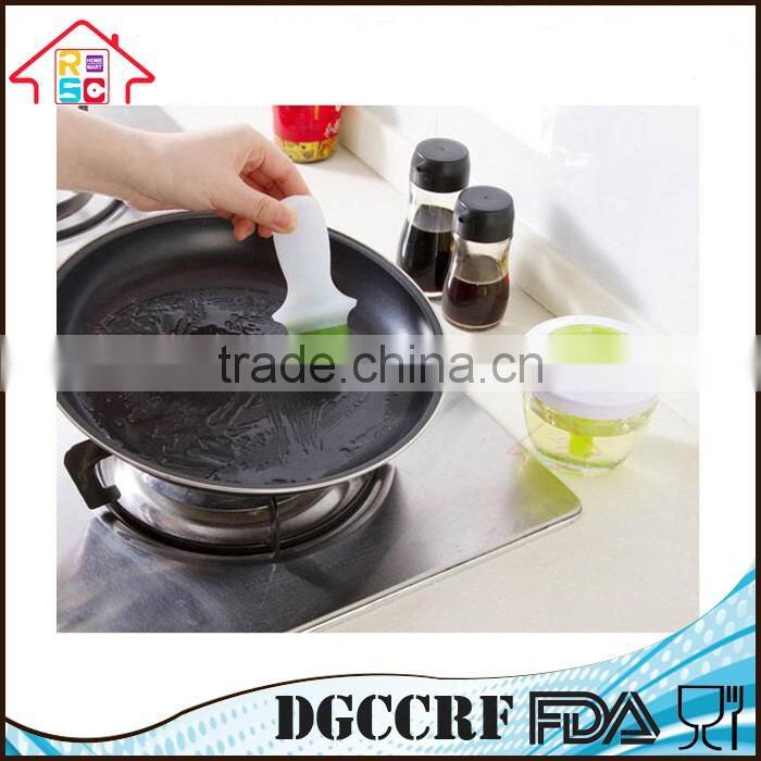 NBRSC High Temperature Resistant Silicone Honey Oil Dispenser Bottle Basting Brush Set for Cooking Baking Pancake Grill BBQ