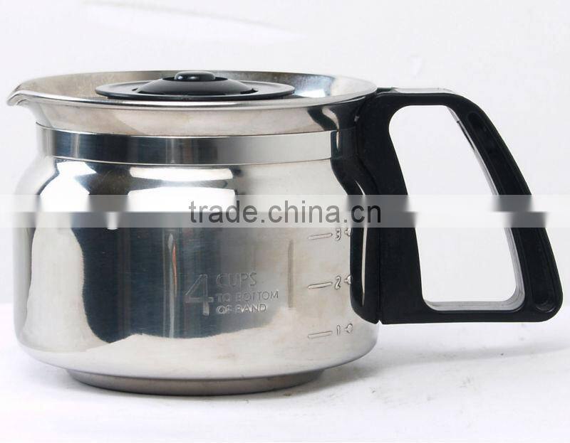 Stainless steel camping coffee pot 4 cups