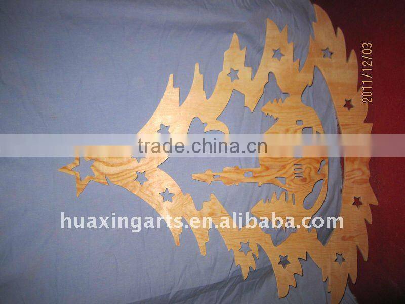 wooden laser cut 2012 Christmas decoration,wooden christmas decorations