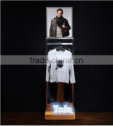 Wall Mount Clothing Display Shelf for Men's Garment Store