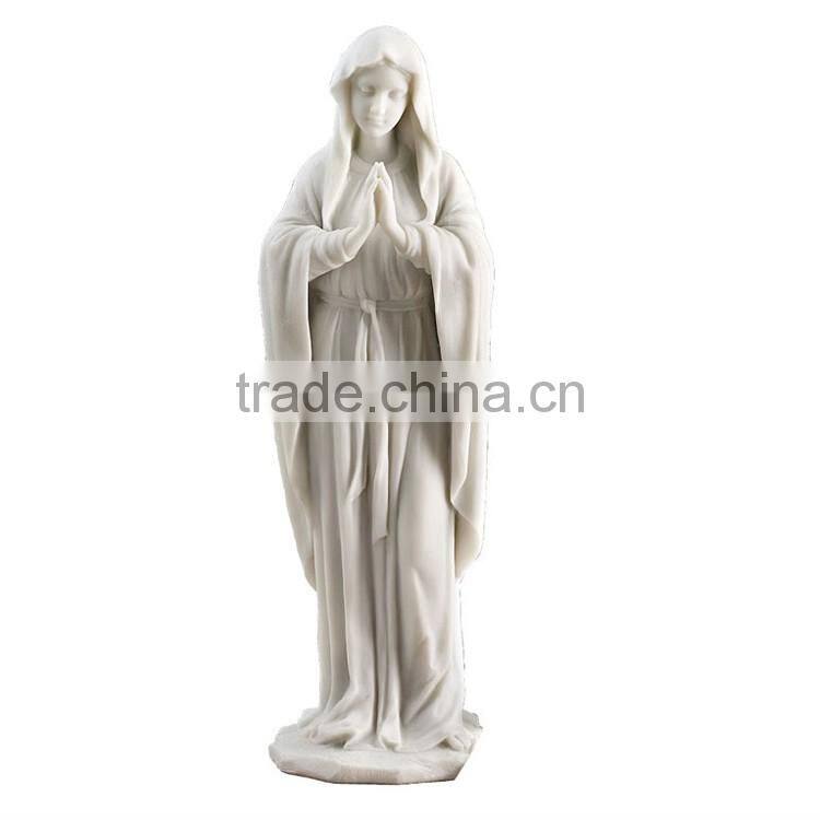 Life size christian sculpture garden virgin mary marble statues for sale
