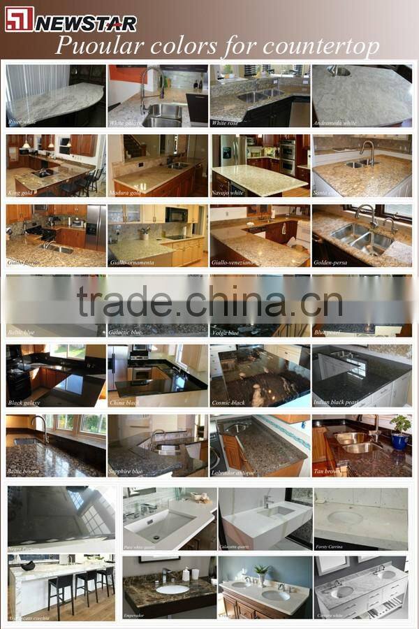 Newstar polished double sink bathroom countertop