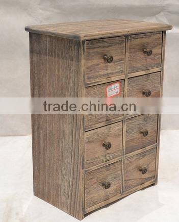 paulownia wooden cabinet with 7 drawers