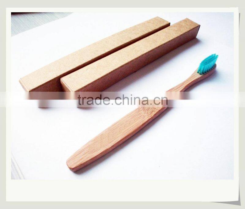 Laser engrave logo family bamboo toothbrush for kids