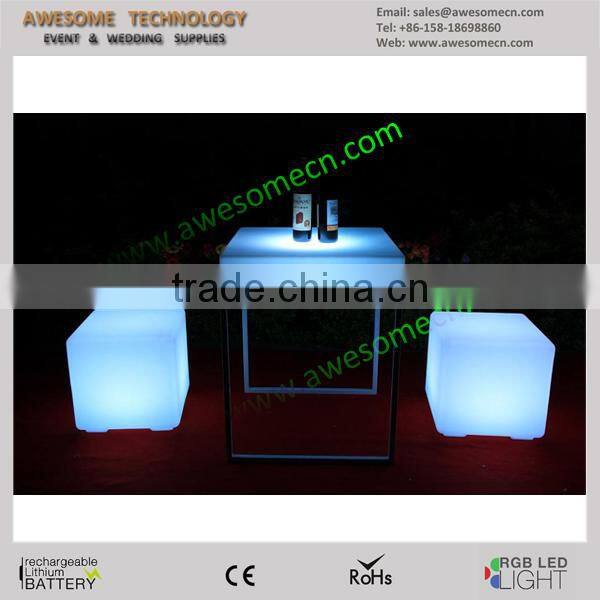 stainless steel frame led illuminated coffee table wholesale
