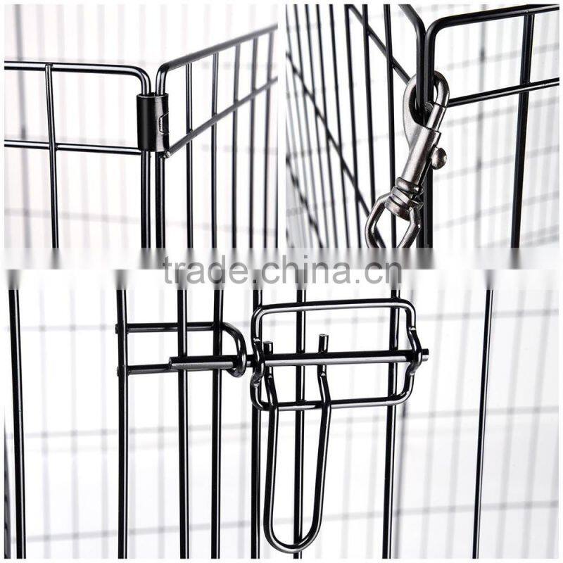 24" 30" 36" 42" 48" Dog Playpen Metal Wire Crate Pet Puppy Fence Exercise Cage