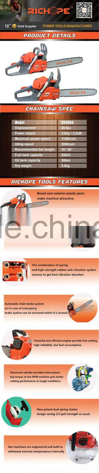 chainsaw 660 with 18"/20"/22" guide bar with chain saw chain