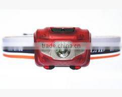 3w cob waterproof ip65 led head lamp with warning function