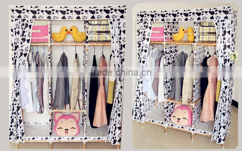 diy solid wooden moistureproof wardrobe interior design
