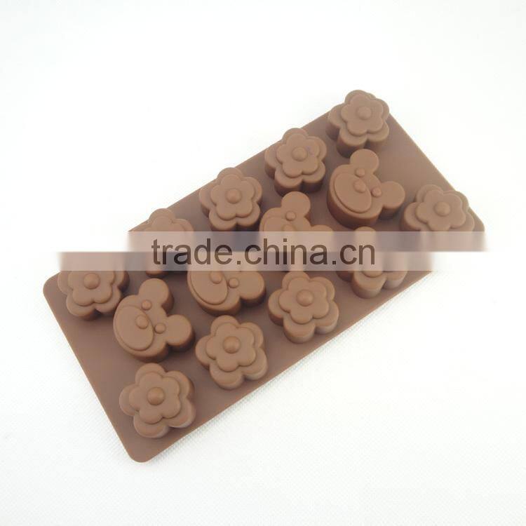 Cheap silicone rubber ice mould tray with plum blossom bear