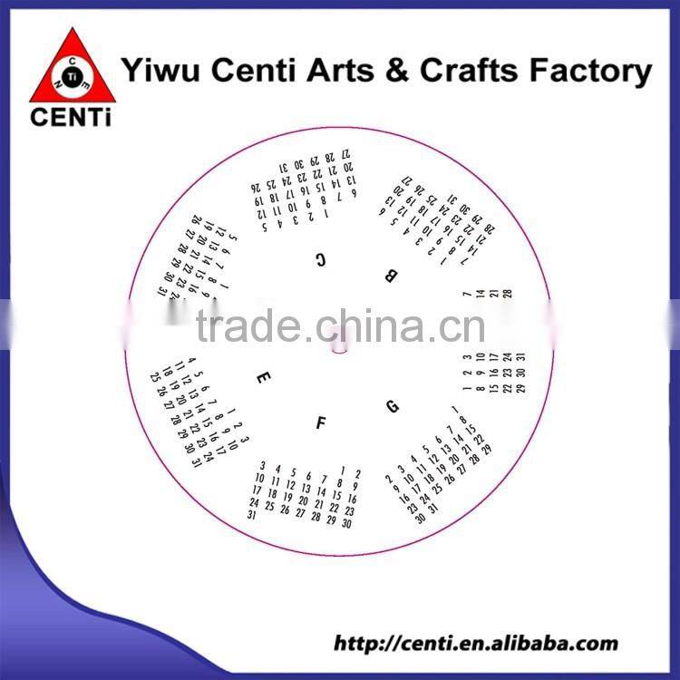 Customized 4 Color Printing Perpetual Calendar & Scheduling Wheel Calculator