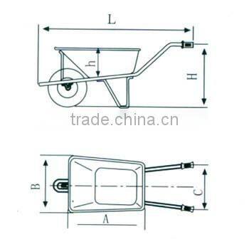 big volume garden tool usage one wheel plastic wheelbarrow for wholesaler