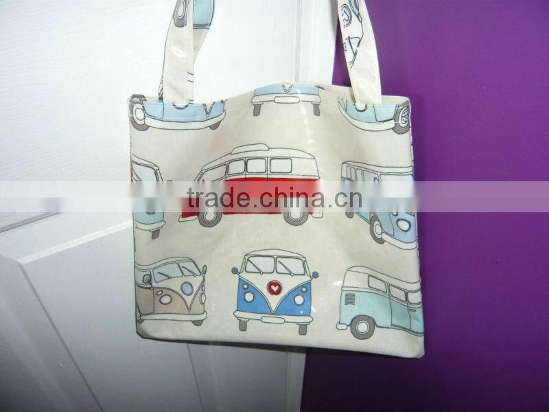 CHILD'S CHILDREN'S PVC COATED COTTON BAG WITH GUSSET - TOYS PATTERN