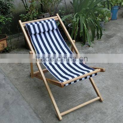 2017 Qingdao inflatable folding slat wooden beach chair