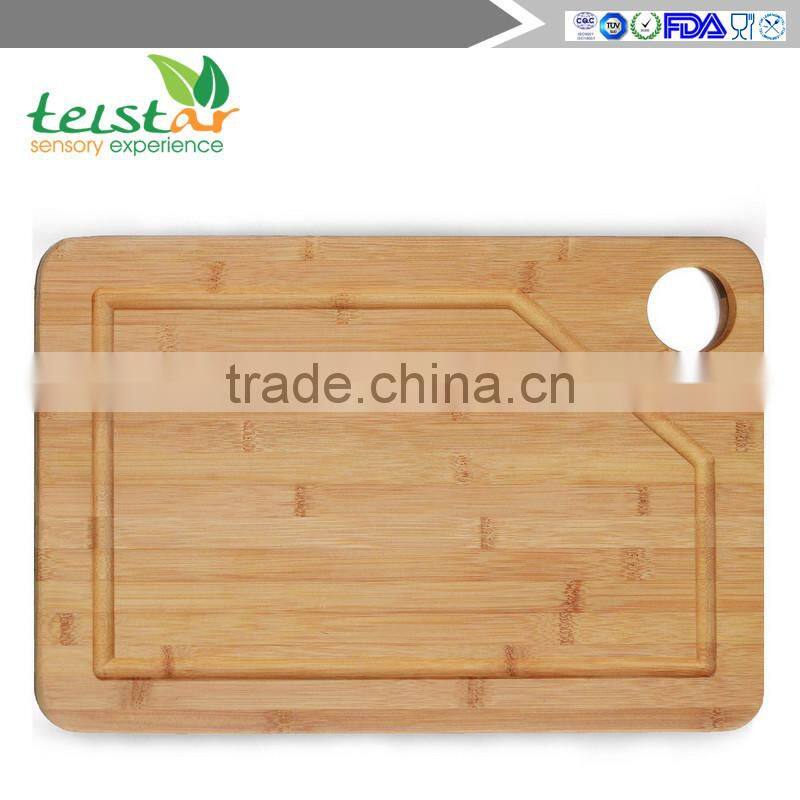 Kitchen Extra Large Natural 18x12 Bamboo Cutting Board with Deep Drip Groove