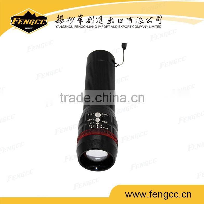 New Black Led Mini Flashlight Torch Light Hid Flashlight