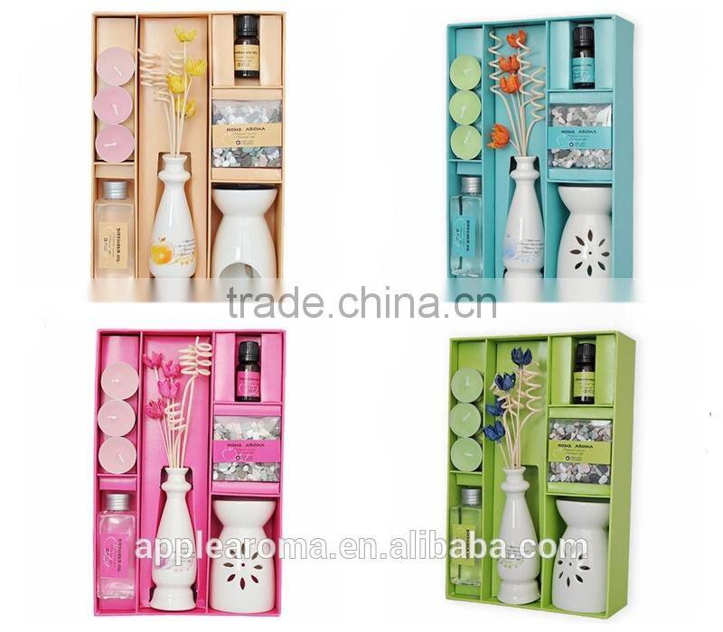 Fragrance oil /oil burner /T-light gift set,ceramic perfume aroma reed diffuser
