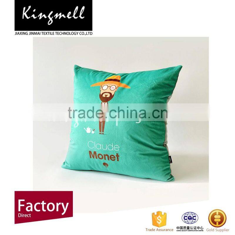 Printed velvet cushion covers office chair back support cushion covers