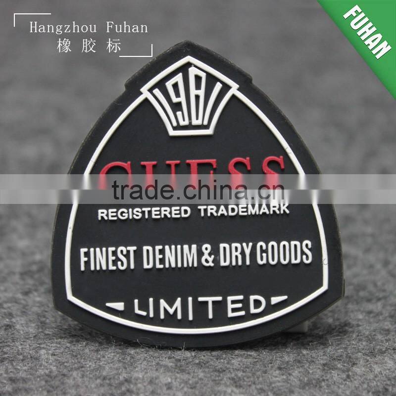 Custom Embossed Recyclable Rubber Labels for Garment Overalls