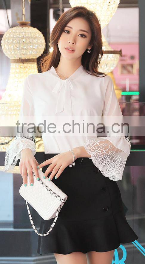 2017 Fashion 3/4 Sleeve women shirt