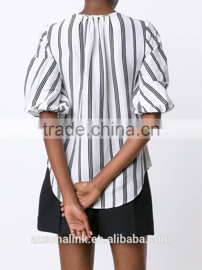 2016 high quality fancy stripe shirt elegant design OEM service