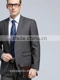 micro-check wool 'M Line' 3-Button Suit With Flat Front Pants (SHT1066)