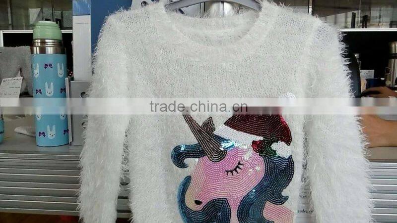 Kids Wholesale Eyelash Knit christmas Sweater (KS0438)