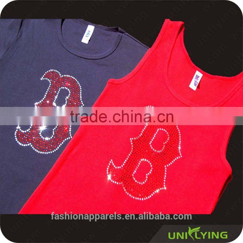 Women's fashion Letters sequin tank top