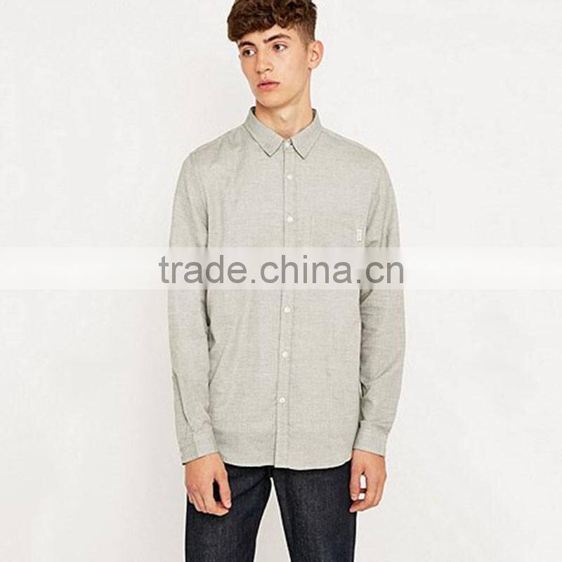 Wholesale 2016 new style casual long sleeve linen slim fit shirts for men