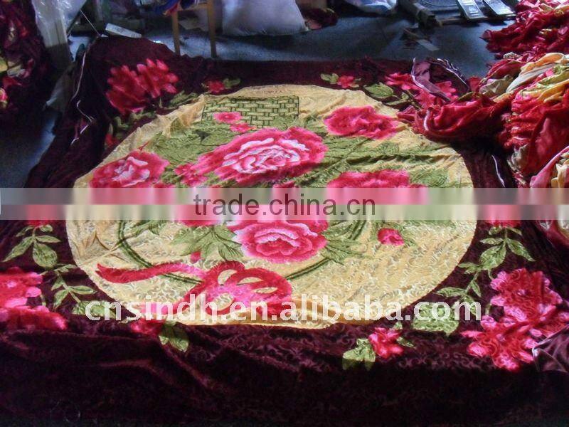 polyester gold fleece blanket