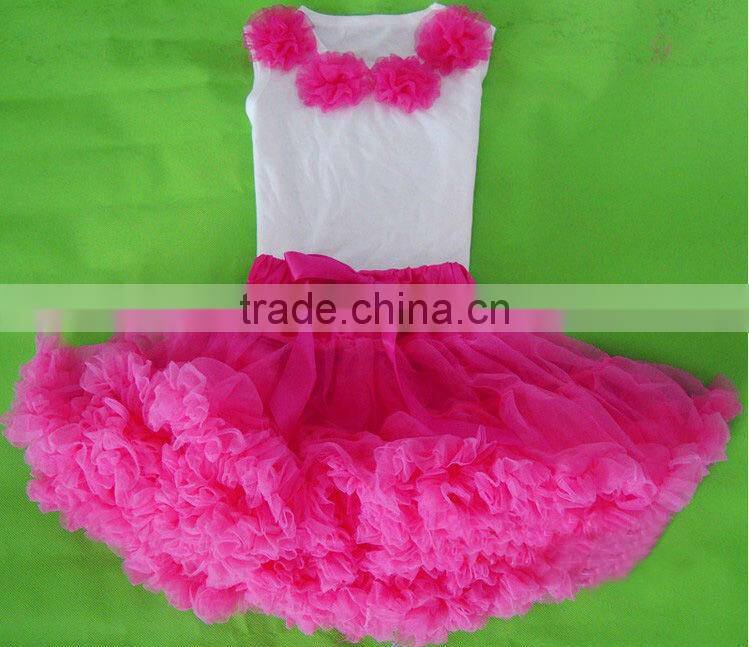 Yiwu Factory Direct Sales pettiskirt set with flowers for kids
