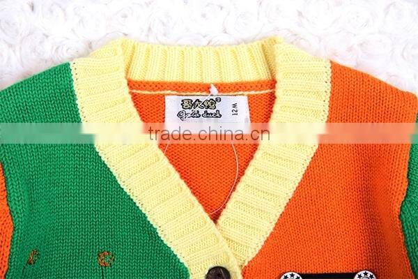 Baby boy back pocket design cardigan sweater
