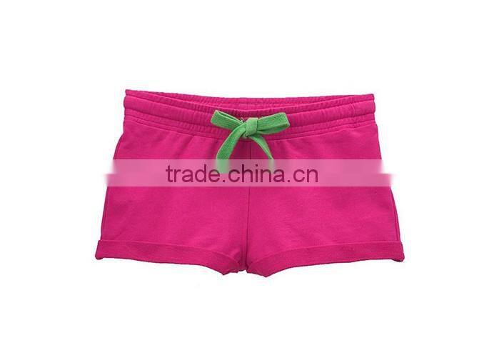OEM summer stylish high quality cheap solid color cotton blank women mini dry fit shorts
