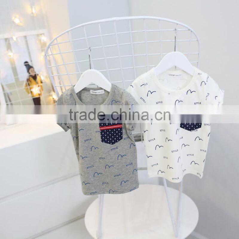 Cheap Wholesale Children T Shirt 2017 New Short Sleeve Kids T Shirt For 2-7 Years Casual Kids Crewneck T Shirt