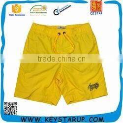 Yellow Contrast Color Waist Board Shorts in Swimwear & Beachwear