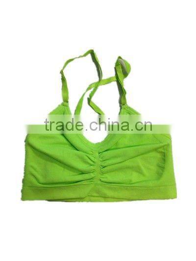 magic princess seams seamless double layers sport tank top cami bra with removable pad