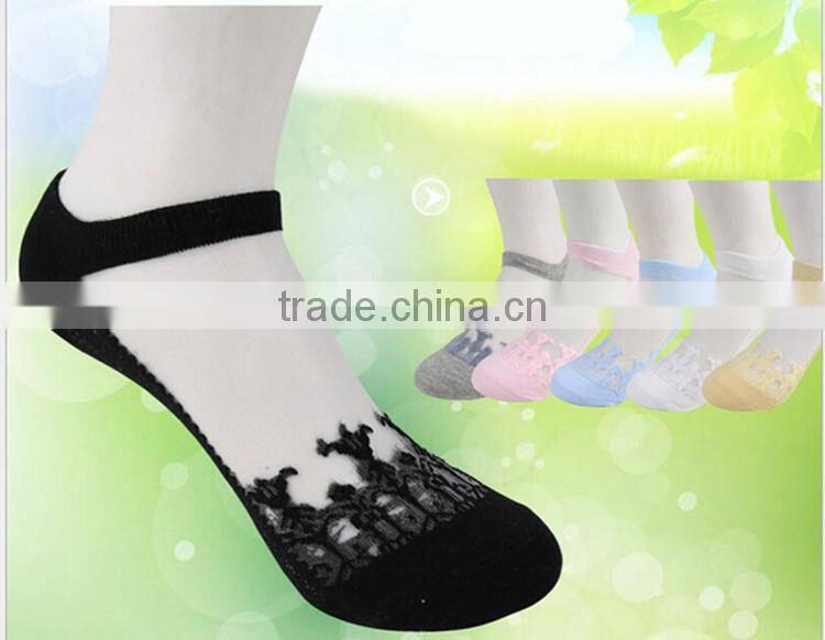 Amazing free size Womens Short Sock Women Lady Girl Summer Thin Transparent Crystal Silk Socks