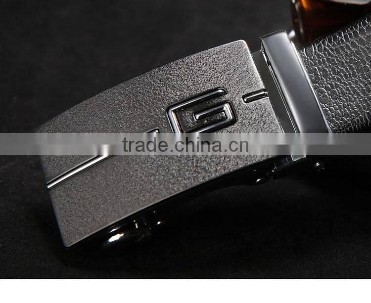 Hot Sale Luxury Men 's Leather Casual Belt Buckle Male Leather Business Belt