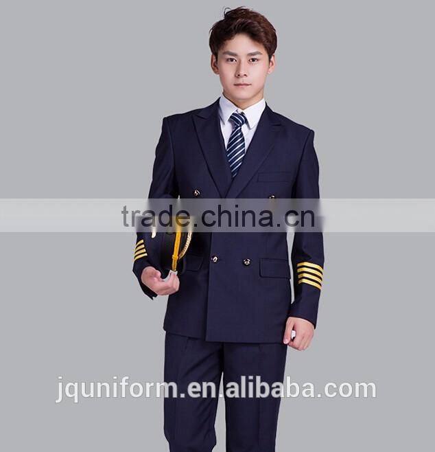 custom 2016 High quality new fashion cool formal Aircraft commander pilot uniforms wholesale for sale