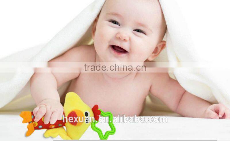 New Animal Dog Soft Stuffed Plush Crib Bed Hanging Hand Rattles Baby Toys