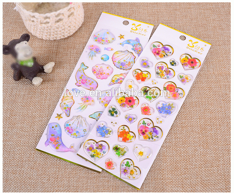 Custom children carton sticker cheap epoxy/pvc/pet sticker die-cut adhesive sticker