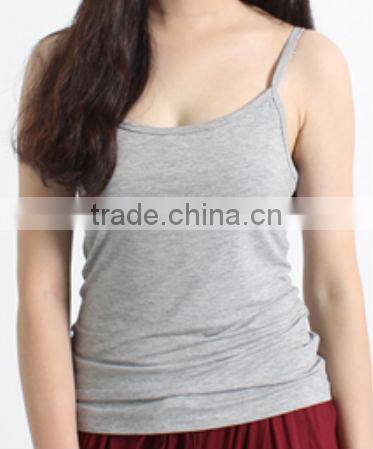 Loose Fit Soft Short Type Fancy Tank Top Vest for Woman
