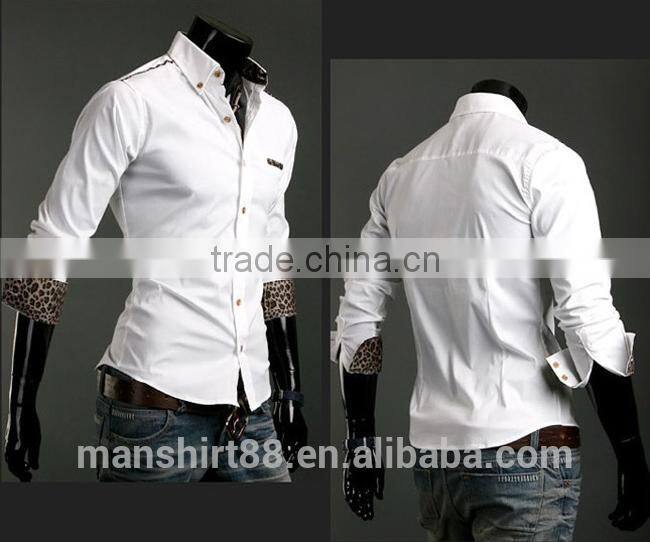 mens slim fit long sleeve organic cotton dress shirt