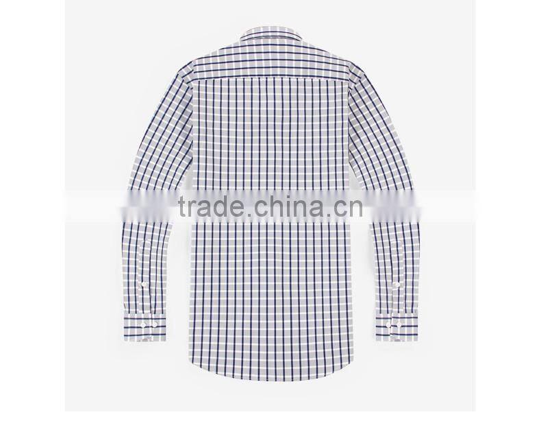 Alibaba supply 2016 new trendy UK style plaid long sleeve gentleman shirt