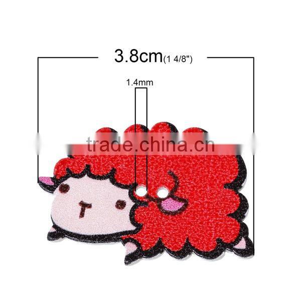 Low Price colorful wooden button