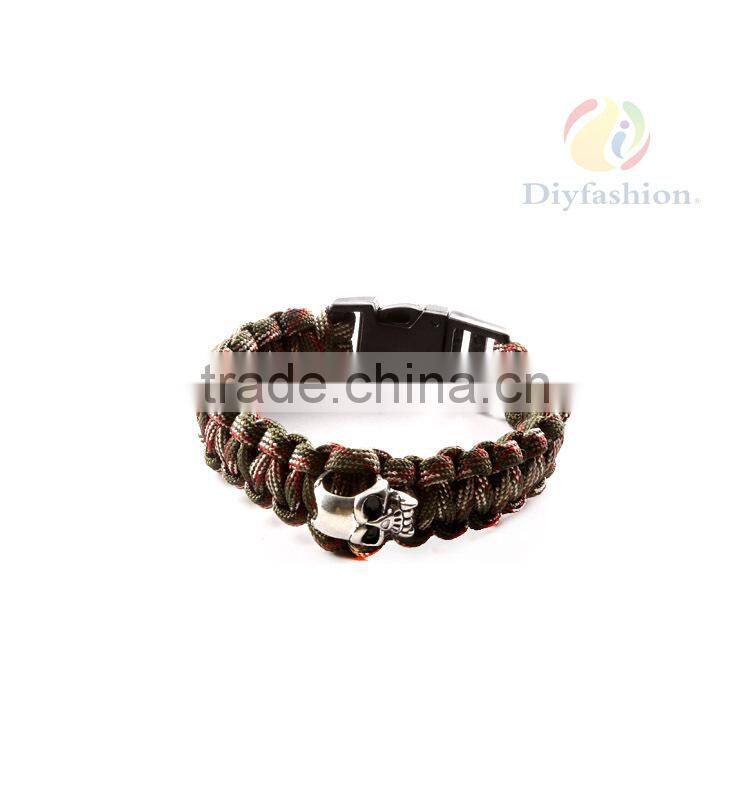 China Supplier Adjustable Stainless Custom In Paracord Bracelet PC6017-5