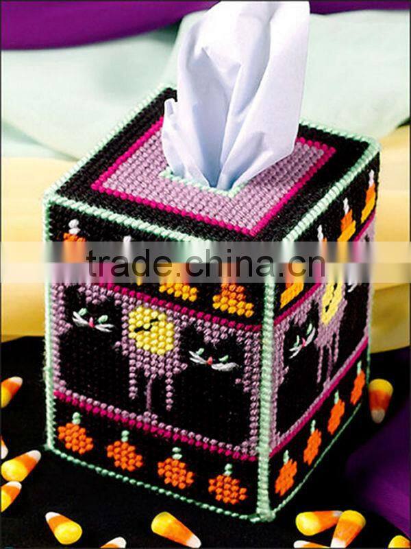 DIY goods,3D Cross stitch Embroidery.beautiful.Tissue Box-006-01